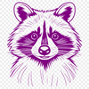Hand-Drawn Raccoon Clip Art A clip art design featuring a raccoon made up of lines and shapes for cutting or laser engraving use.