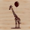 A detailed illustration of a giraffe, suitable for use in vector design projects.