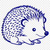 A small mammal with sharp quills, depicted in a simplified vector style.