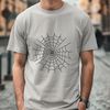A high-resolution digital illustration of an intricate spider web created in vector format.