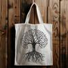 Branching Beauty in SVG Format A detailed illustration of a tree with branching limbs and roots.