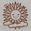 Illustrative sun icon in vector format