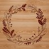 Creative Wreath Stencil Template A digital floral wreath design made from vector elements.
