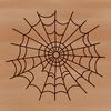 A delicate spider web design made up of interconnected lines and shapes.