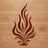 Vector graphic illustration of flames in various shapes and sizes.