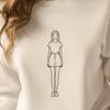 SVG Character Design Free Download A young girl character designed as vector art, suitable for various applications.