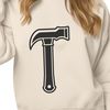 Free Clip Art Image of a Hammer Head A illustration of a hammer tool with a metal head and handle, suitable for vector art projects.