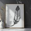 Creative Feather SVG Graphics A stylized illustration of a feather in vector format, suitable for various design applications.