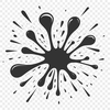 Graphic representation of a messy splash in an SVG design file.