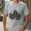 An isolated vector graphic of a realistic-looking leaf suitable for cutting out or laser engraving.