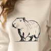 Webbed Footed Animal SVG Design A large rodent with webbed feet native to South America, rendered as a vector graphic.