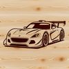 A sleek, high-performance racing car design suitable for vector graphics and cutting machines.