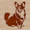 Adorable Sitting Dog Breed from Wales A sitting Welsh Corgi, a popular pet dog breed from Wales.