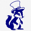 Cute Skunk in Hat Illustration A black and white illustration of a skunk wearing a hat, suitable for vector design.