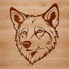 Wildlife Illustration - Wolf Head SVG Vector A stylized illustration of a wolf's head, suitable for vector graphics.