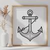 Stunning Anchor - Laser SVG