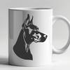 Free Beautiful Doberman Pinscher - Free DXF Download, Commercial Use