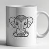 Sitting Elephant SVG - Decal For Commercial Use