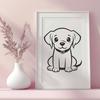 Creative Sitting Labrador Retriever Image