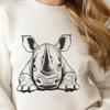 Unique Rhino Decal DXF - Free Download