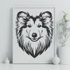 Stunning Shetland Sheepdog - Laser Cutter SVG