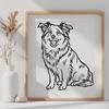 Stunning Australian Shepherd In DXF - Free Download