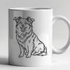 Sitting Australian Shepherd Design