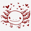 Axolotl Stencil In SVG, PNG, PDF And DXF File Formats