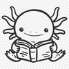 Free Axolotl Reading A Book