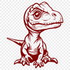 Dino Stencil In PNG File Format For Free Download