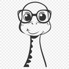 Brachiosaurus Wearing Glasses