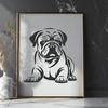 Beautiful Bulldog In DXF Free Commercial Use Download