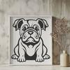 Sitting Bulldog Clip Art - SVG Free Download