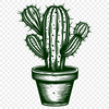 Unique Cactus Decal In DXF For Free Download