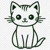 Free Unique Kitten Vector Illustration PDF - Commercial Use