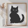 Sitting Cat Digital Artwork - Free PNG