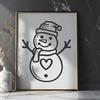 Artistic Snowman Vector Image - Free PNG Download