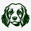 Cocker Spaniel Printable Image In DXF File Format For Free Download