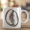 Single Coffee Bean Illustration with Texture and Shading A detailed vector illustration of a single coffee bean with texture and shading.