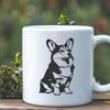 Artistic Sitting Corgi Design