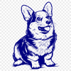 Artistic Corgi Vector Image