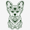 Beautiful Sitting Dog - SVG Digital File