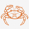 Crab Illustration In SVG, PNG, PDF And DXF File Formats