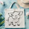 Standing Piglet PDFs - Free Commercial Use