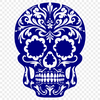 Artistic Skull In SVG, PNG, PDF And DXF File Formats - Free