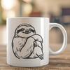 Free Unique Sloth Vector Drawing PDF - Commercial Use