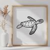 Sea Turtle In SVG Format - Free Commercial Use License