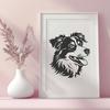 Artistic Australian Shepherd In SVG For Free Download