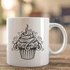 Ornate Cupcake In PDF & PNG