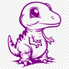 Free Baby Dinosaur - SVG Format